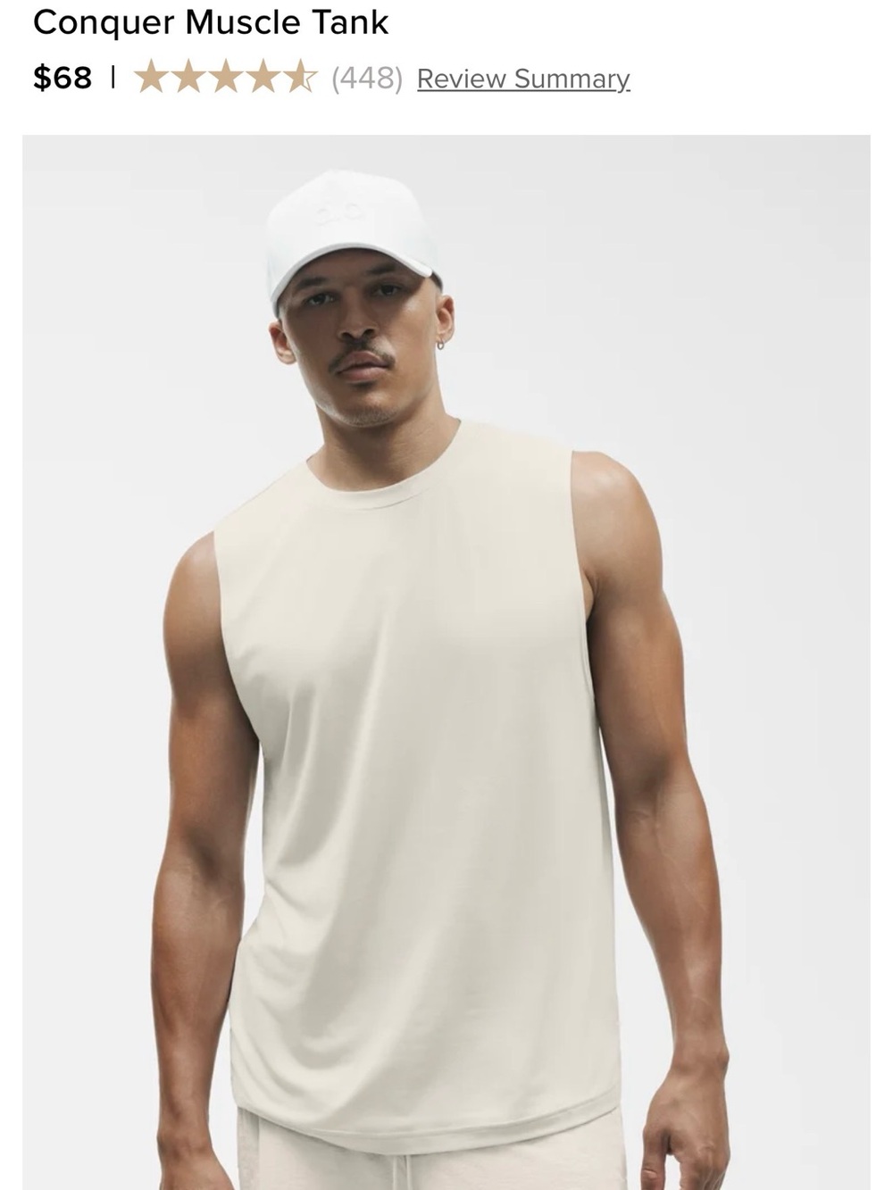 Alo Conquer Muscle Tank Bone - Large